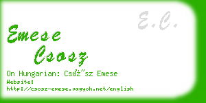 emese csosz business card